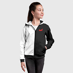 Толстовка на молнии детская Monokuma, цвет: 3D-черный — фото 2