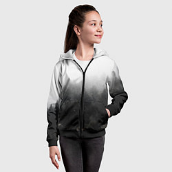 Толстовка на молнии детская Лес, цвет: 3D-черный — фото 2