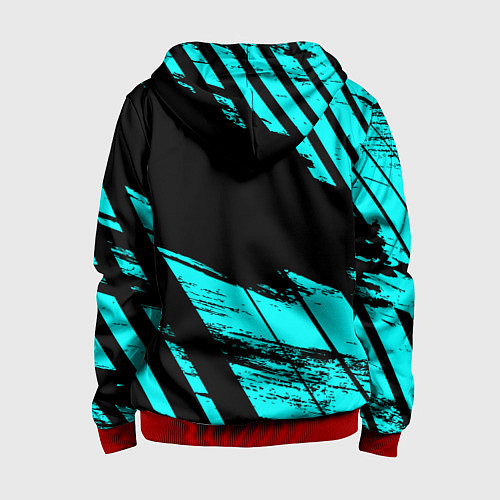 Детская толстовка на молнии Porsche / 3D-Красный – фото 2