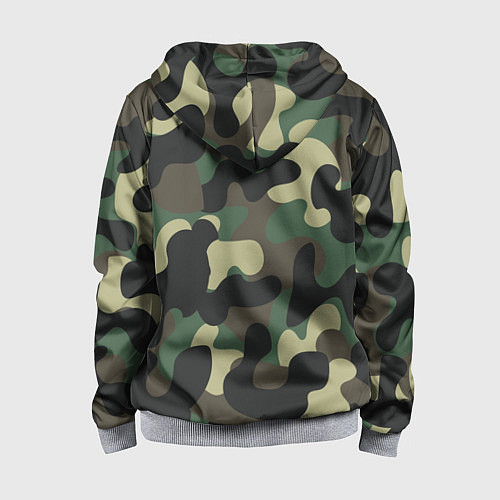 Детская толстовка на молнии КАМУФЛЯЖ / 3D-Меланж – фото 2