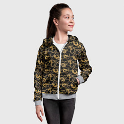 Толстовка на молнии детская Versace, цвет: 3D-меланж — фото 2