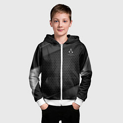 Толстовка на молнии детская Assassins Creed, цвет: 3D-белый — фото 2