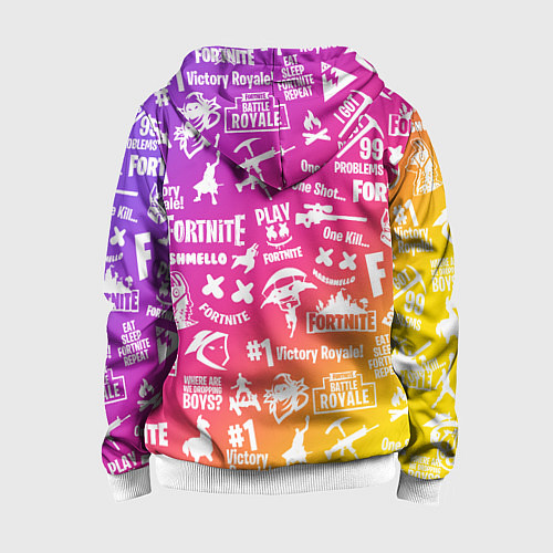 Детская толстовка на молнии FORTNITE PARTY EVENT / 3D-Белый – фото 2