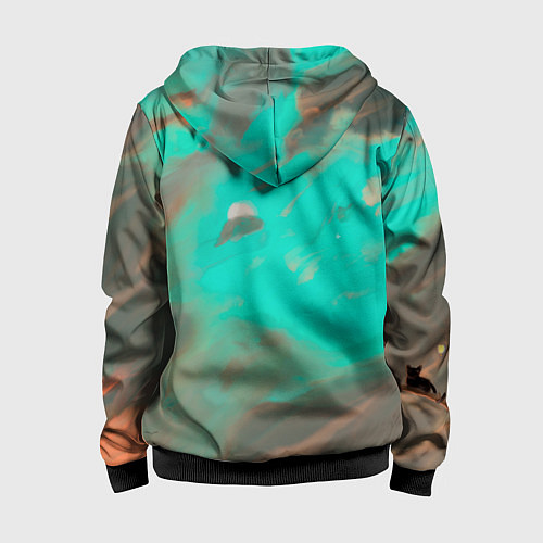 Детская толстовка на молнии Майское небо / 3D-Черный – фото 2