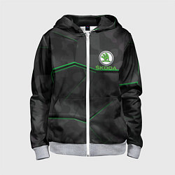 Детская толстовка на молнии SKODA