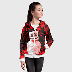 Толстовка на молнии детская Fortnite Marshmello, цвет: 3D-белый — фото 2