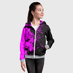 Толстовка на молнии детская Чёрная магия, цвет: 3D-меланж — фото 2