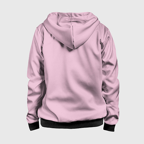Детская толстовка на молнии Светло-розовый / 3D-Черный – фото 2