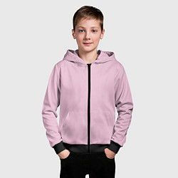 Толстовка на молнии детская Светло-розовый, цвет: 3D-черный — фото 2