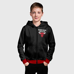 Толстовка на молнии детская CHICAGO BULLS, цвет: 3D-красный — фото 2