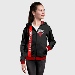 Толстовка на молнии детская CHICAGO BULLS, цвет: 3D-красный — фото 2