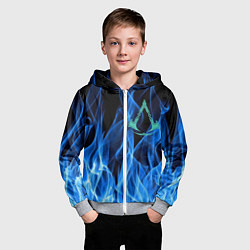 Толстовка на молнии детская ASSASSINS CREED VALHALLA, цвет: 3D-меланж — фото 2