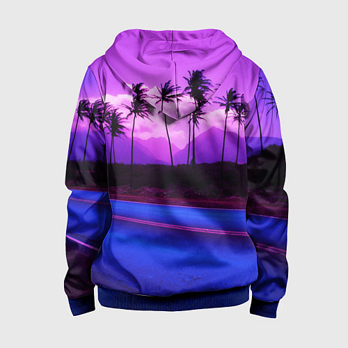 Детская толстовка на молнии HOTLINE MIAMI / 3D-Синий – фото 2