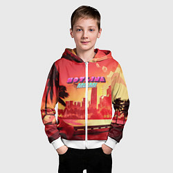 Толстовка на молнии детская HOTLINE MIAMI, цвет: 3D-белый — фото 2