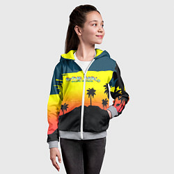 Толстовка на молнии детская HOTLINE MIAMI2, цвет: 3D-меланж — фото 2