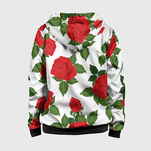 Детская толстовка на молнии BTS Roses White / 3D-Черный – фото 2