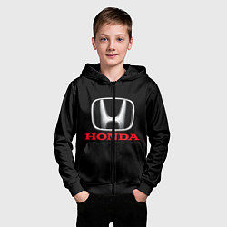 Толстовка на молнии детская HONDA, цвет: 3D-черный — фото 2