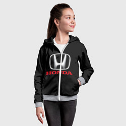 Толстовка на молнии детская HONDA, цвет: 3D-меланж — фото 2