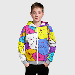 Толстовка на молнии детская МИЛЫЕ КОТЯТКИ, цвет: 3D-меланж — фото 2