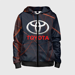 Толстовка на молнии детская TOYOTA, цвет: 3D-черный