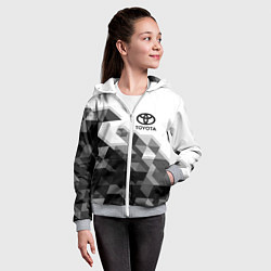 Толстовка на молнии детская TOYOTA, цвет: 3D-меланж — фото 2