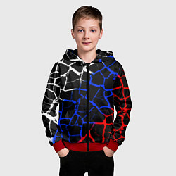 Толстовка на молнии детская Россия, цвет: 3D-красный — фото 2