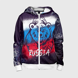 Детская толстовка на молнии Russia Bear