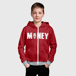 Толстовка на молнии детская Money, цвет: 3D-меланж — фото 2