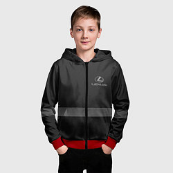Толстовка на молнии детская LEXUS, цвет: 3D-красный — фото 2
