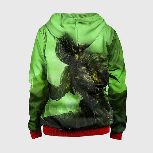 Детская толстовка на молнии DARK SOULS / 3D-Красный – фото 2