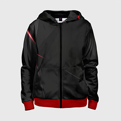 Толстовка на молнии детская DARK, цвет: 3D-красный