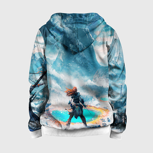 Детская толстовка на молнии HORIZON ZERO DAWN / 3D-Белый – фото 2