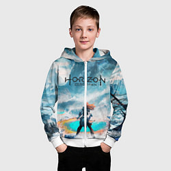Толстовка на молнии детская HORIZON ZERO DAWN, цвет: 3D-белый — фото 2