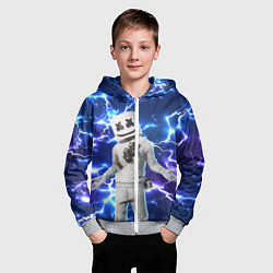 Толстовка на молнии детская FORTNITE x MARSHMELLO, цвет: 3D-меланж — фото 2