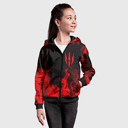 Толстовка на молнии детская ВЕДЬМАК 3 ГЕРАЛЬТ КОГОТЬ, цвет: 3D-черный — фото 2