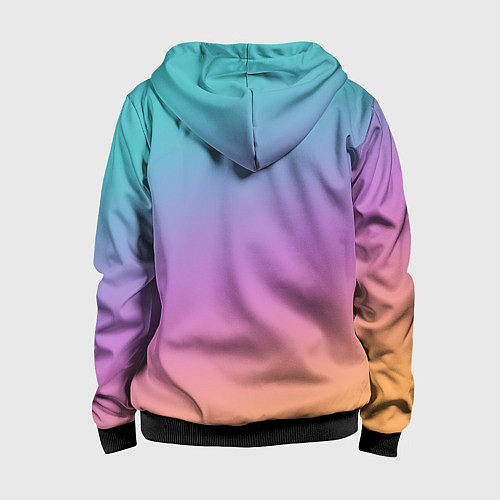 Детская толстовка на молнии Градиент / 3D-Черный – фото 2