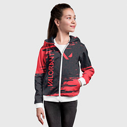 Толстовка на молнии детская VALORANT ВАЛОРАНТ, цвет: 3D-белый — фото 2