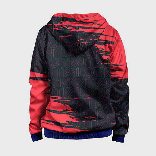 Детская толстовка на молнии VALORANT ВАЛОРАНТ / 3D-Синий – фото 2