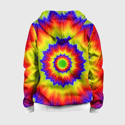 Детская толстовка на молнии Tie-Dye / 3D-Белый – фото 2