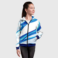 Толстовка на молнии детская STRIPES BLUE, цвет: 3D-синий — фото 2