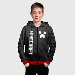 Толстовка на молнии детская MINECRAFT МАЙНКРАФТ, цвет: 3D-красный — фото 2