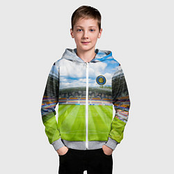 Толстовка на молнии детская FC INTER, цвет: 3D-меланж — фото 2