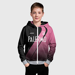 Толстовка на молнии детская PALERMO FC, цвет: 3D-меланж — фото 2