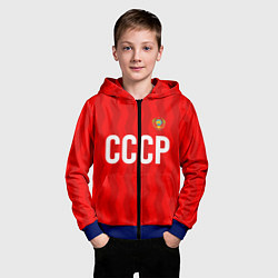 Толстовка на молнии детская Форма сборной СССР, цвет: 3D-синий — фото 2
