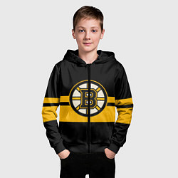 Толстовка на молнии детская BOSTON BRUINS NHL, цвет: 3D-черный — фото 2