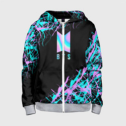 Толстовка на молнии детская BTS, цвет: 3D-меланж
