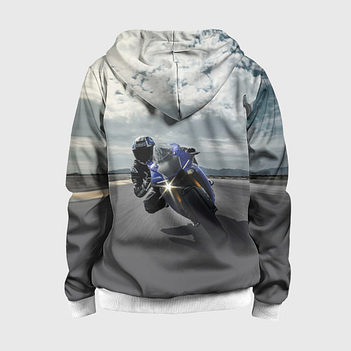 Детская толстовка на молнии Yamaha / 3D-Белый – фото 2