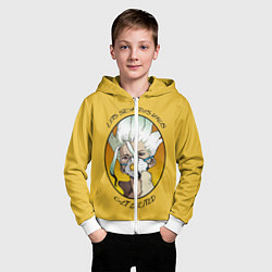 Толстовка на молнии детская Senku Ishigami, цвет: 3D-белый — фото 2