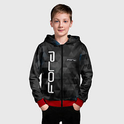 Толстовка на молнии детская FORD, цвет: 3D-красный — фото 2