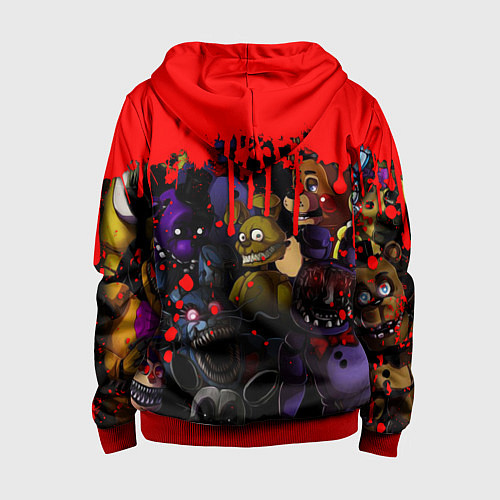 Детская толстовка на молнии Five Nights At Freddys / 3D-Красный – фото 2